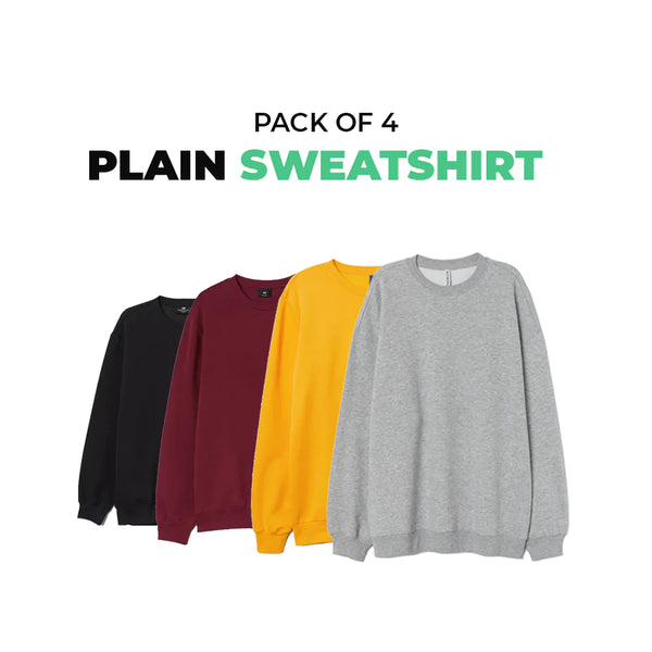 Bundle of 4 Plain Sweatshirts - YK